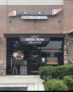 The storefront of Wing Suite