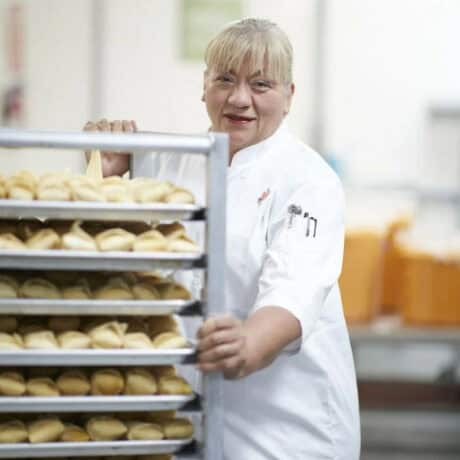 Alicia at work in the kitchen