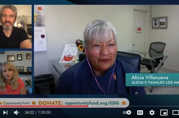 Alicia Villanueva, Luz Urrutia, and Andy Cohen at Eat. Drink. Give.