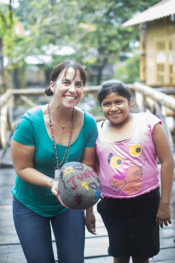 Kara posing with a friend